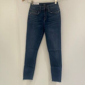 NWT Sam Edelman The Kitten Jeans Mid Rise Skinny Ankle Raw Hem 24 (23.5” Actual)